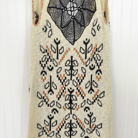 Democracy Bohemian Cardigan Knit Sweater Duster Size Medium Crochet Boho NWT - Picture 10 of 10